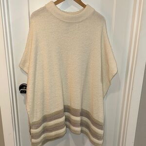 Chico's Cream Knit Poncho